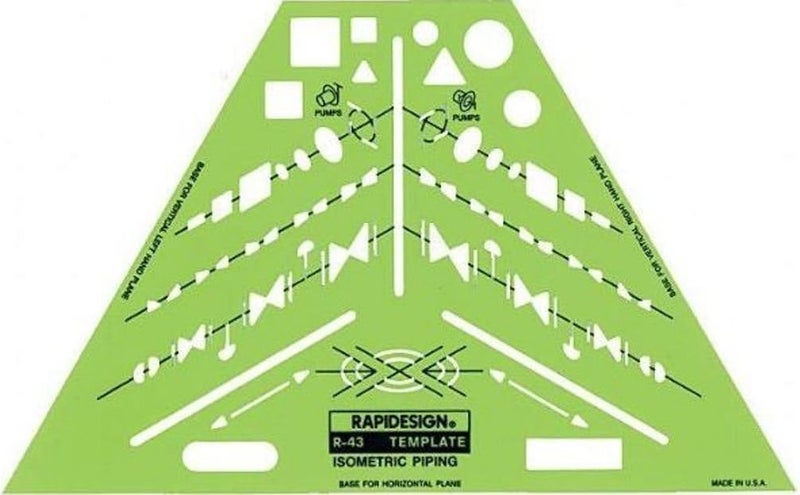 Rapidesign R-43 Isometric Piping Template for Construction and Design - Image 1